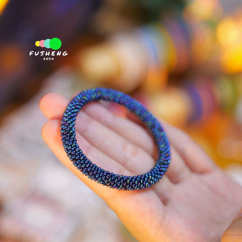 Wholesale Nepal Japanese Essential Oil Diffuser Hand-woven Solid Color Bracelet